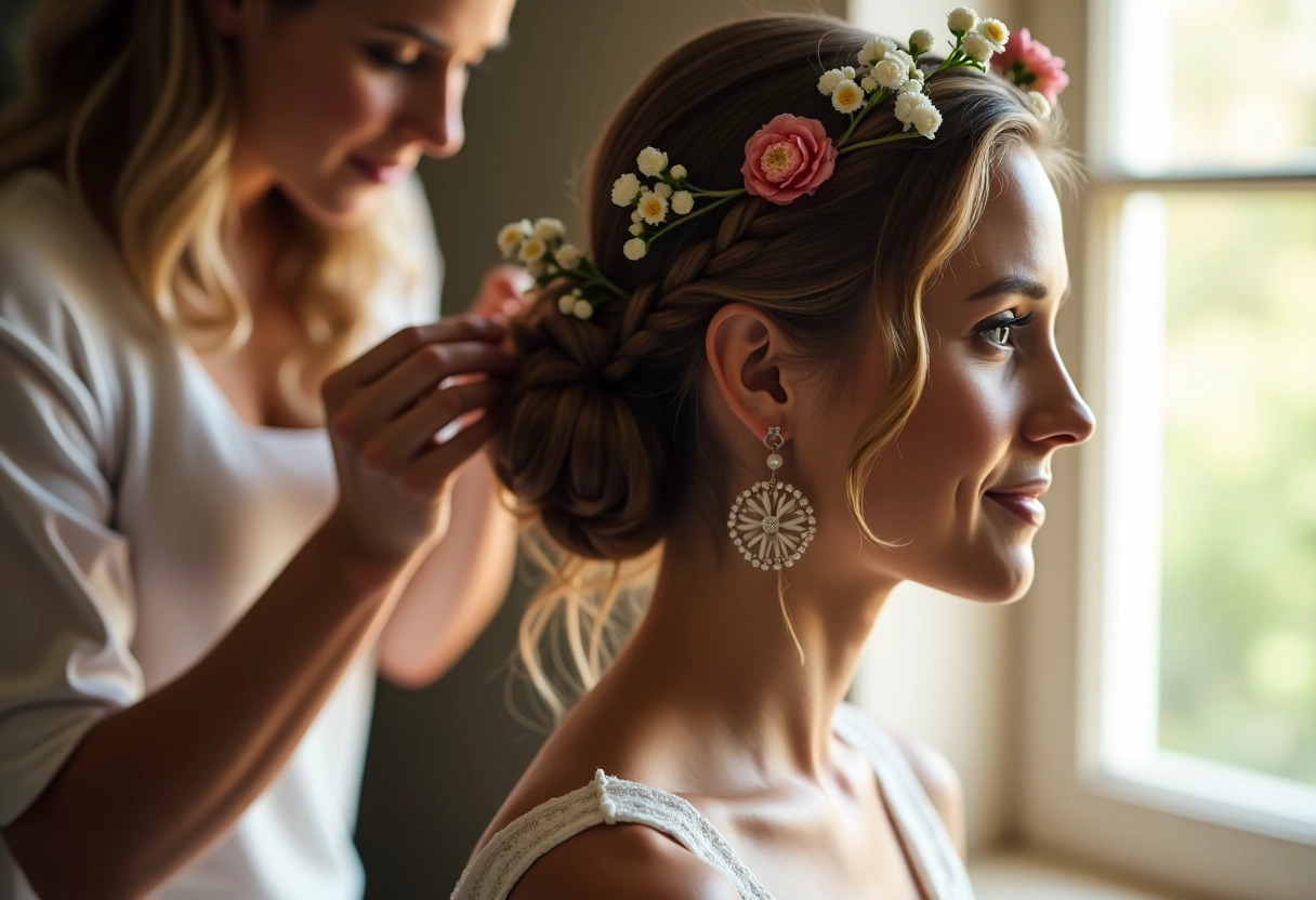 coiffure mariage tresse bohème